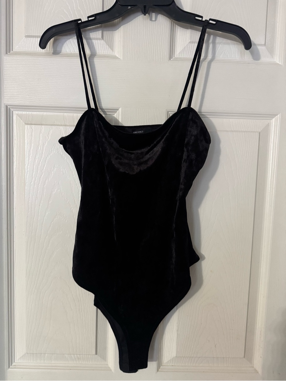 Black Velvet Bodysuit - Women